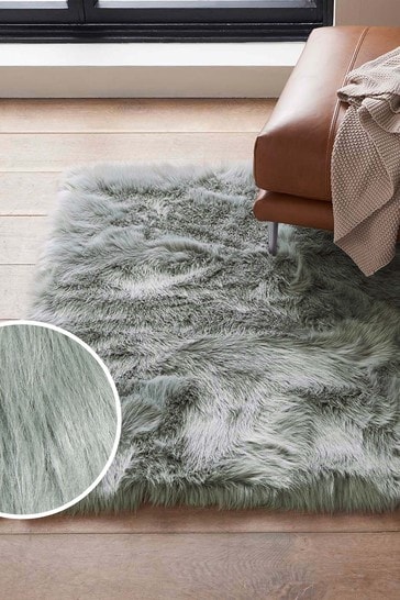 Grey Arctic Cosy Faux Fur Rug From, Faux Sheep Rug