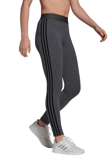 Grey adidas tights 3 stripes sale