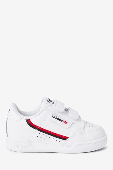 adidas Originals White Continental 80 Strap Close Infant Trainers