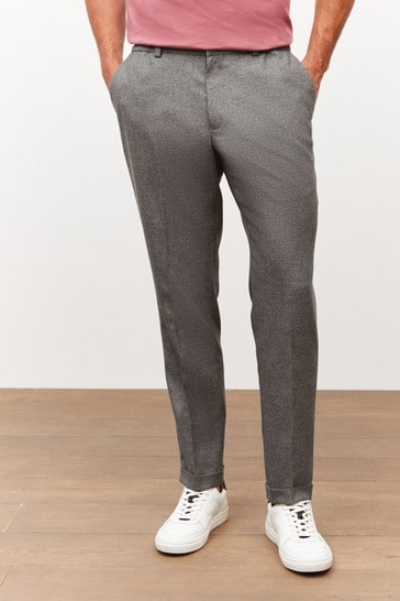 Light Grey Slim Tapered Trousers