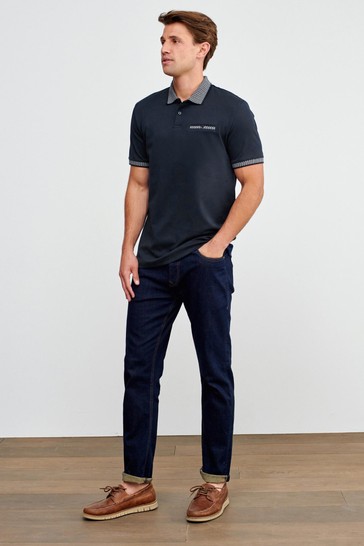 Buy Dark Blue Smart Collar Polo Shirt from Next Slovakia