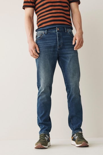 mid blue slim fit jeans