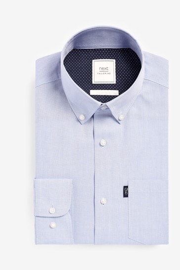 Pale Blue Slim Fit Single Cuff Easy Iron Button Down Oxford Shirt