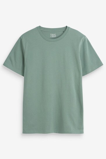 Buy Sage Green Crew Regular Fit T-Shirt