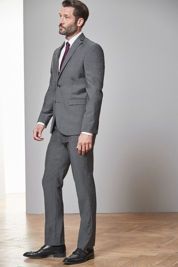 Grey Tailored Fit Signature Suit: Jacket