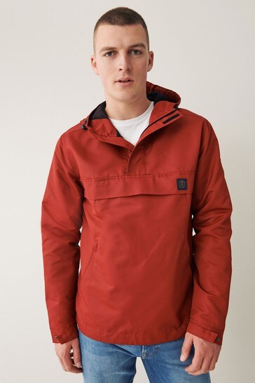 Red Shower Resistant Overhead Jacket