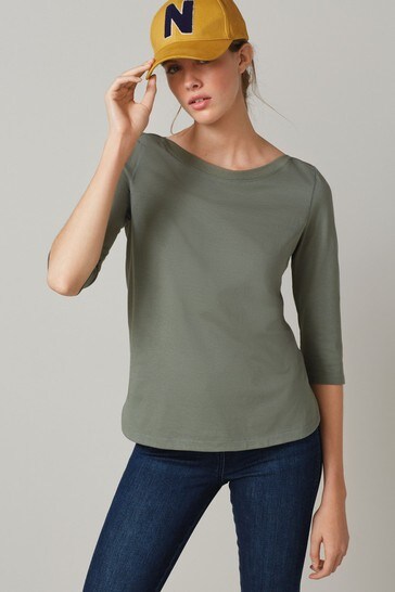 boat neck tops for jeans