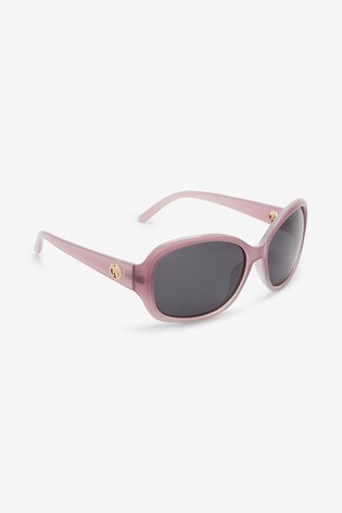 Pink Medium Square Polarised Sunglasses