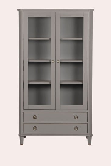 Henshaw Pale Charcoal 2 Door 2 Drawer Display Unit by Laura Ashley