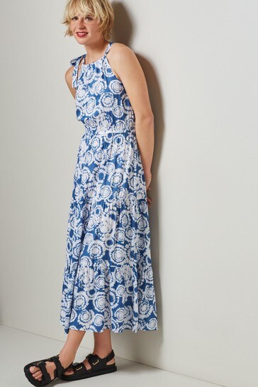printed halter dress