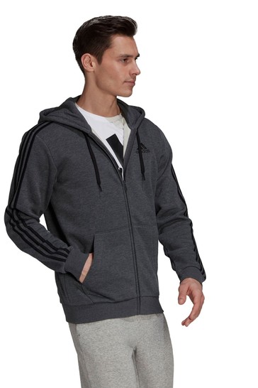 Buy adidas Sportswear Essentials Fleece 3-Stripes Full-Zip Hoodie from ...