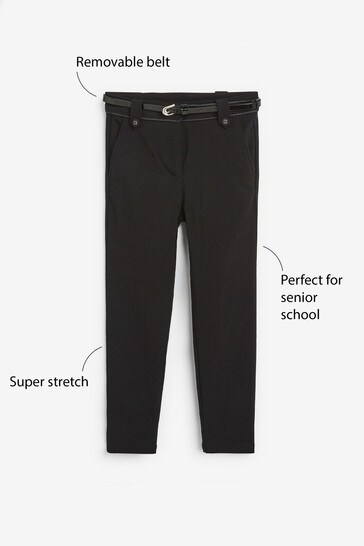 black belted skinny trousers