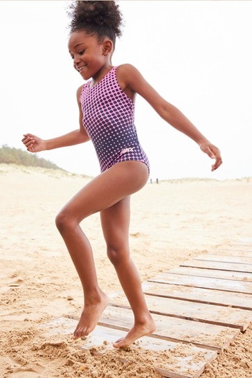 Pink/Navy Sports Swimsuit (3-16yrs)
