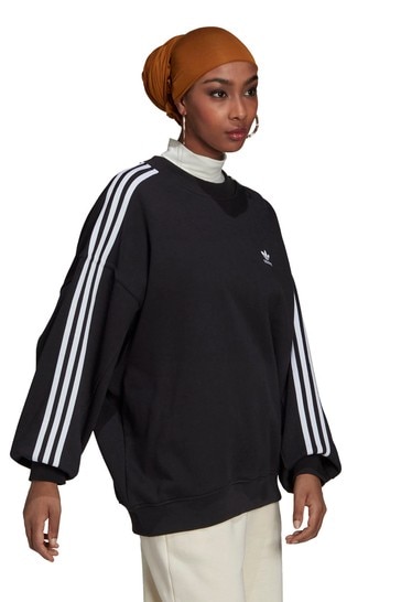 adidas Originals Oversized 3 Stripe Crew Sweater