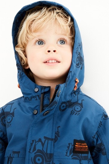 Cobalt Blue Digger Waterproof Coat 3mths 7yrs