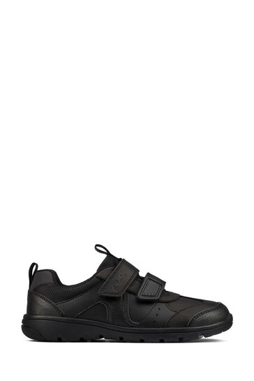 Clarks Black Leather Multi Fit Shoes
