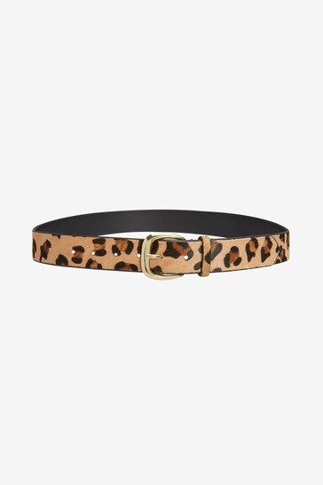 Animal Print Leather Animal Jeans Belt