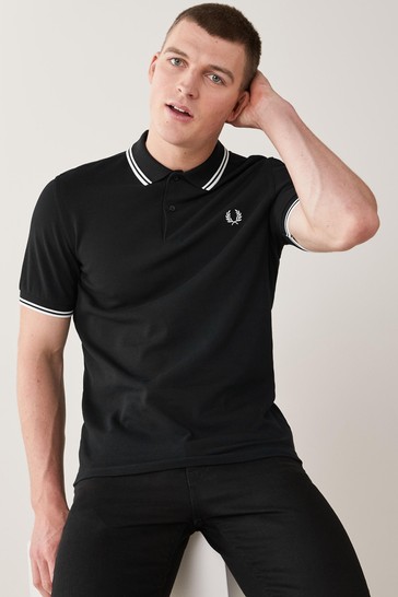 Fred Perry Mens Twin Tipped Polo Shirt