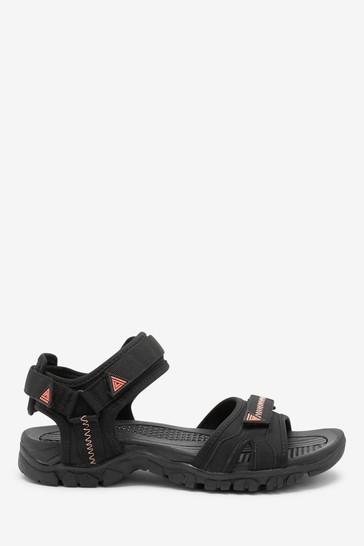 Black Walking Trek Sandals