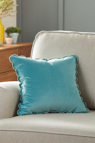 small teal cushion
