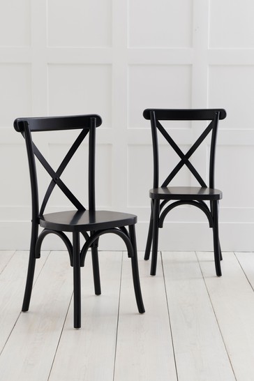 Set Of 2 Bistro Dining Chairs From, Metal Farmhouse Chairs
