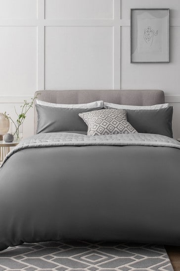 Egyptian Cotton Sateen Duvet Cover And, Charcoal Grey Duvet Cover Queen