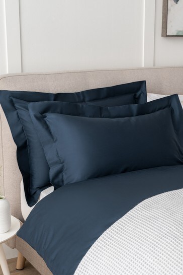 Set of 2 Navy Collection Luxe 400 Thread Count 100% Egyptian Cotton Pillowcases