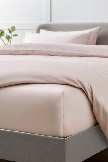 Blush Pink Collection Luxe 400 Thread Count Deep Fitted 100% Egyptian Cotton Sateen Deep Fitted Sheet