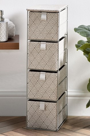 Grey Diamond Geo Four Drawers