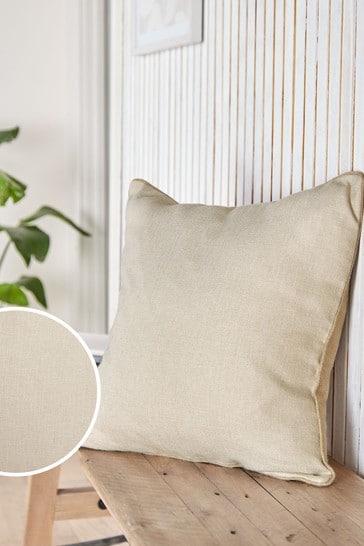 Natural Dalby Square Soft Textured Weave Cushion