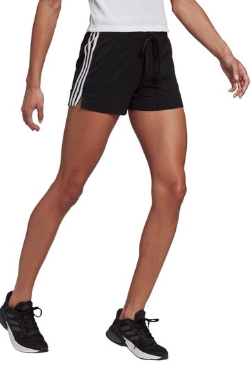 adidas Black Sportswear Essentials Slim 3-Stripes Shorts