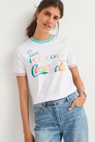 coca cola white shirt