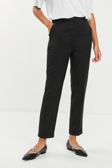 Buy Black Tailored Taper Trousers from the Next UK online shop