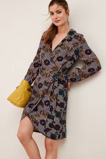 Buy Floral Print Mini Wrap Dress from ...