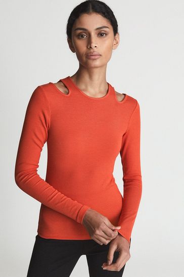 Buy Reiss Orange Laurel Cut Out Jersey Top from Next Malta