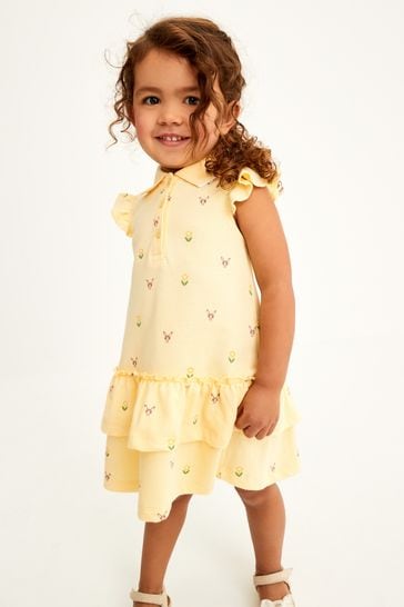 Yellow Bunny Pique Polo Dress (3mths-7yrs)