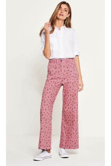 Pink floral jeans top