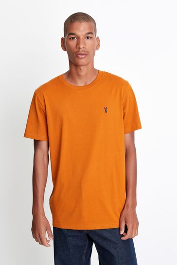 Amber Orange Regular Fit Stag T-Shirt