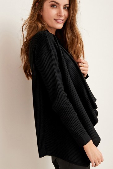Buy Black Waterfall Cardigan from Next Luxembourg