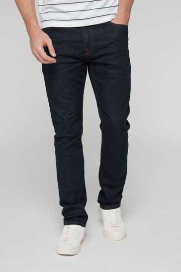 Essential Stretch-Jeans in Slim Fit, Dunkles Tintenblau