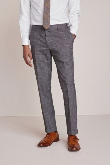 Grey skinny sales checkered trousers
