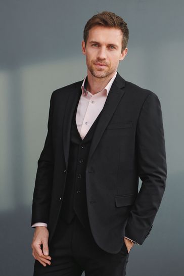 Black slim deals fit jacket