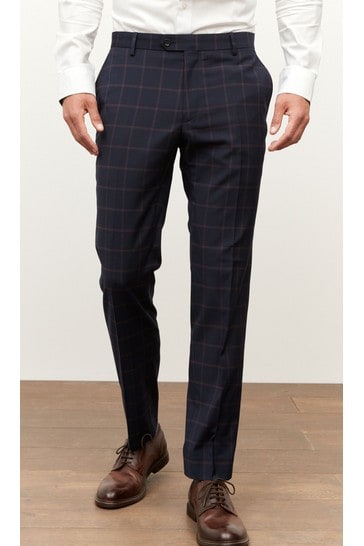Skinny navy blue trousers