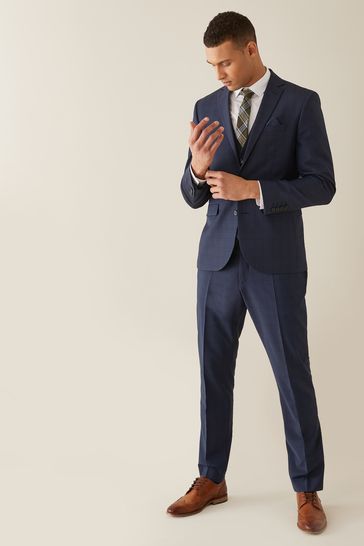Next blue best sale slim fit suit