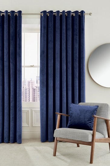 Helena Springfield Blue Escala Curtains