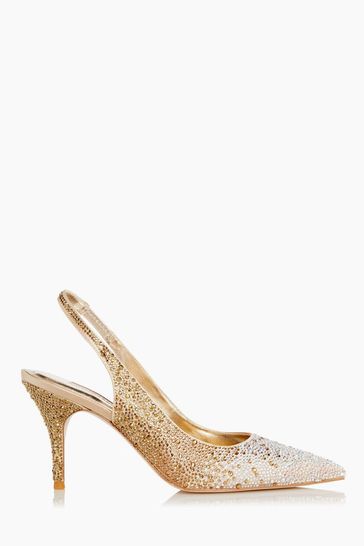 Buy Dune London Natural Captivating Ombre Crystal Slingback Courts
