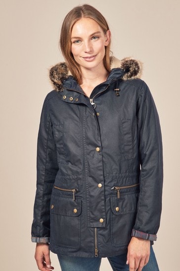 barbour kelsall waxed cotton parka