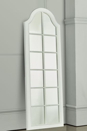 Cream Coombs Window Pane Leaning Mirror