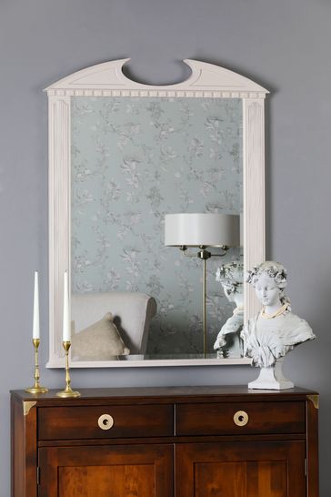 White Rossett Neoclassical Mirror
