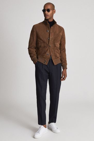 reiss brown suede jacket
